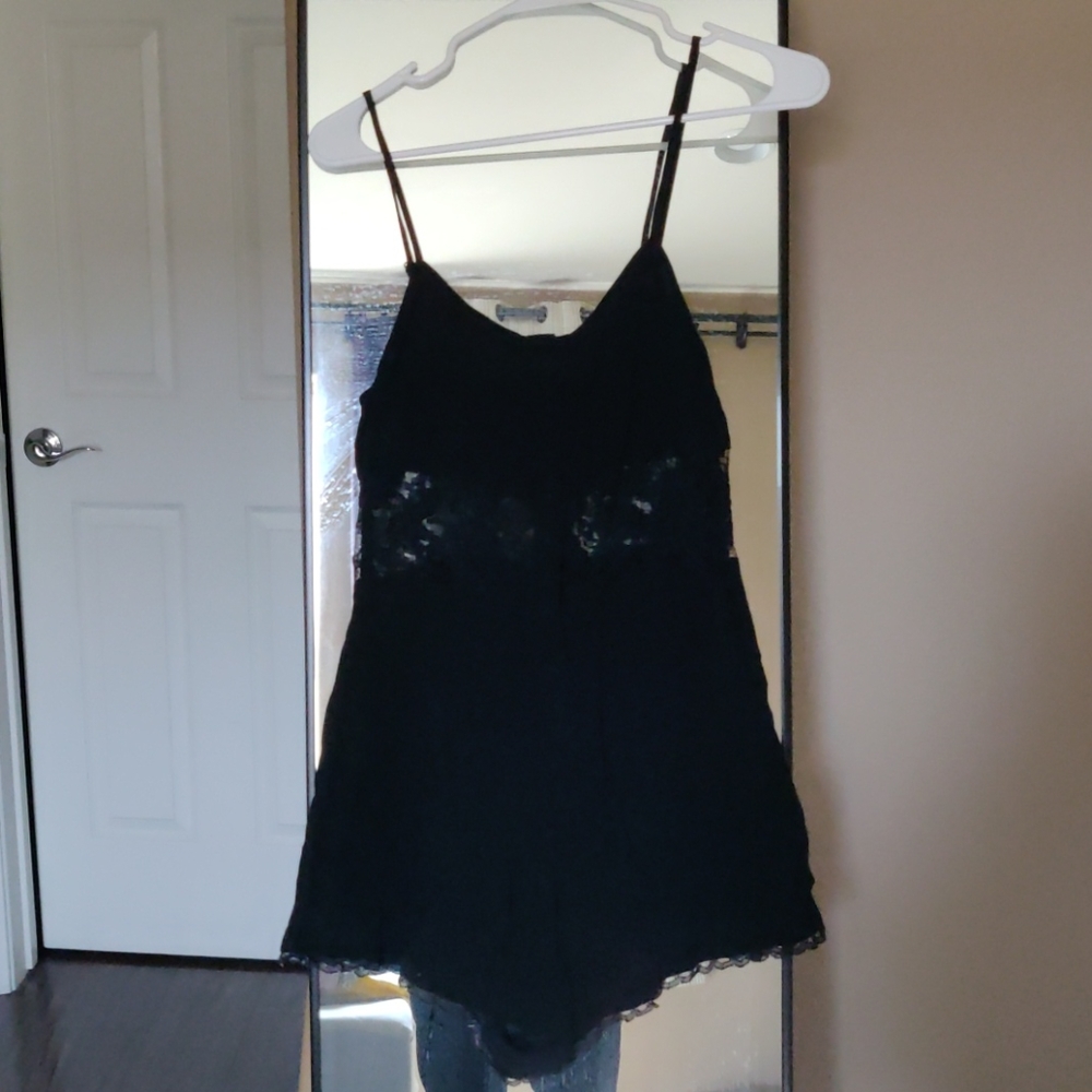 Black lace romper
